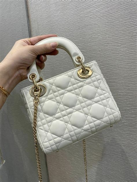 lady dior mini white bag|mini Lady Dior milly bag.